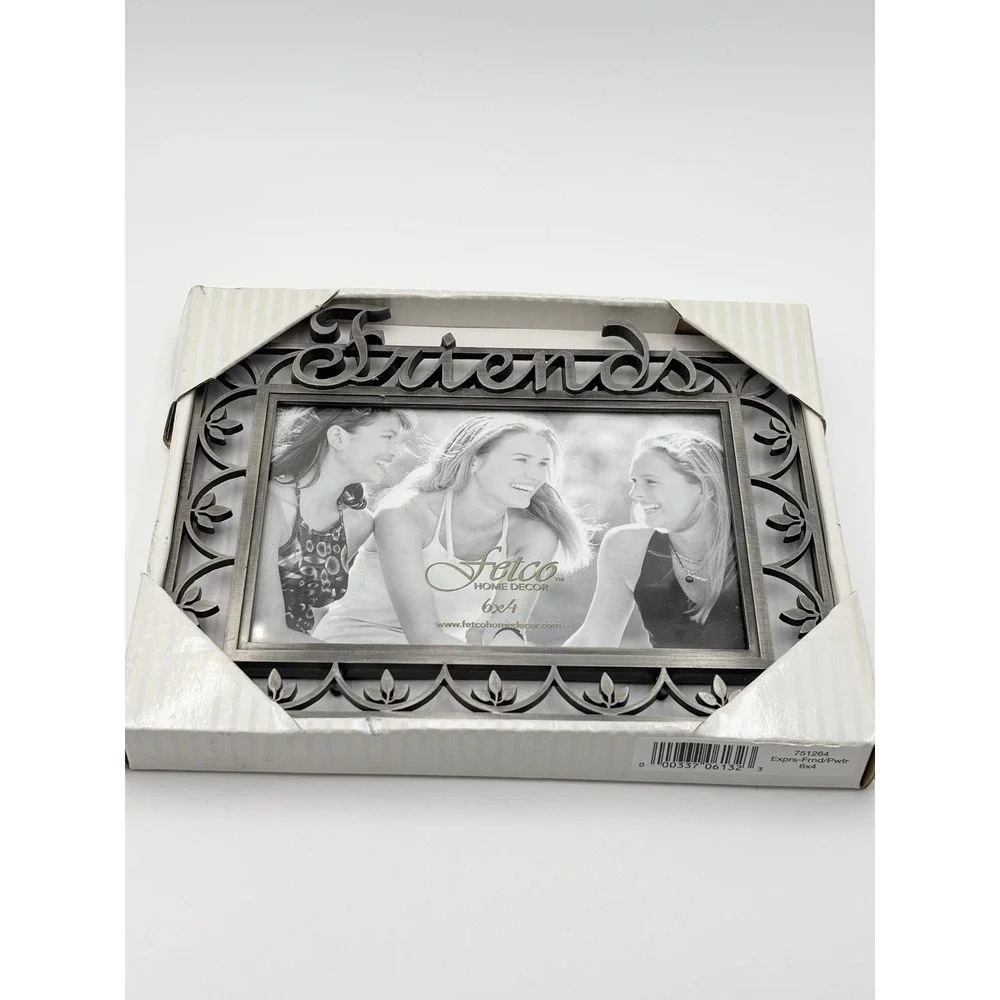 Fetco Home Decor Friends Picture Frame Pewter‎ Metal 6x4 Vintage 2005 751264